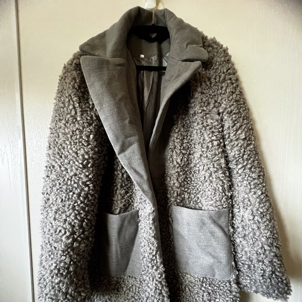 Teddy Grey Winter Coat